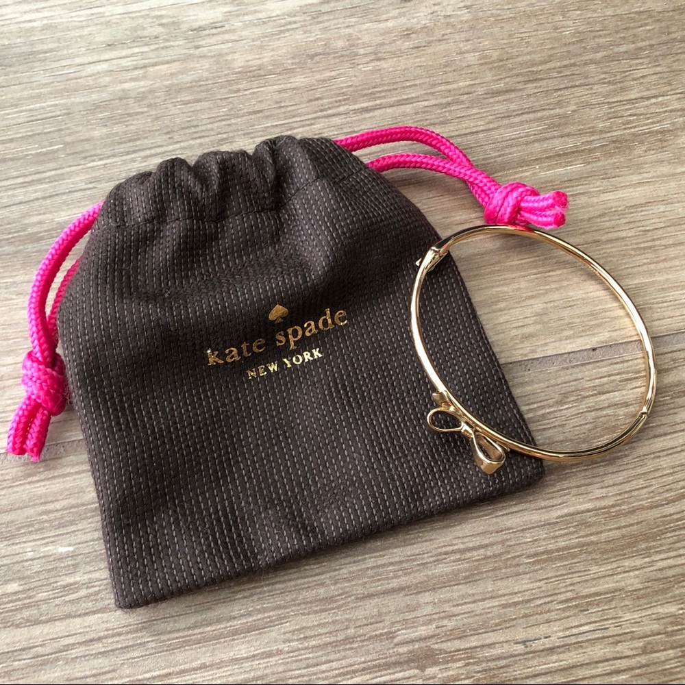 Kate Spade Thin Gold Bow Bangle